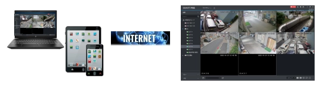 防犯カメラ　遠隔監視